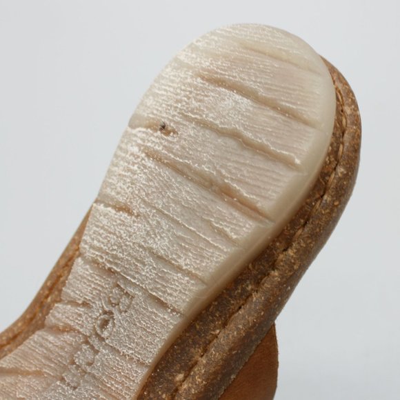 Born Ladies 6 Tepati Brown /Rust Leather Slides Mules Slip-on Open-toe Sandals - Picture 11 of 12